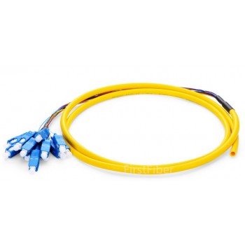 12 Color SC UPC fiber Pigtail Bunch 12 Core 12 Fiber Bunch 9/125 Single Mode