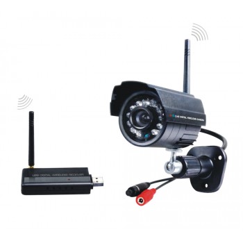 2.4GHz USB Digital Wireless CCTV Camera Kit 1pcs IR Night Vision camers+1pcs USB Receiver For Home Security