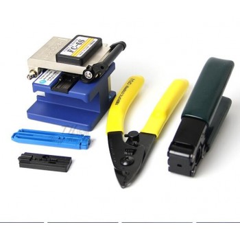 5 In 1 FTTH Fiber Optic Tool Kit with Fiber Cleaver and Fiber stripping + pliers Wire stripper Use in Ftth Fttx