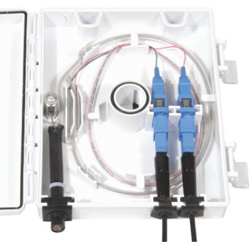 FF-FTB2B 2 Cores Optical Terminal Box (Max Capacity: 2 cores SC), Support Wall Mounting, 150*120*37mm