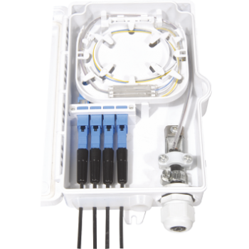 FF-FTB4A 4 Cores Optical Terminal Box (Max Capacity: 4 cores SC), Support Wall Mounting, 191*120*44mm