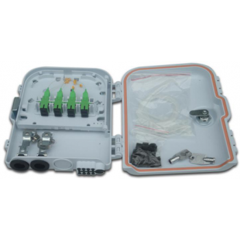 FFGFS-8Z 8 Cores Optical Terminal Box (Max Capacity: 8 cores SC), Support Wall Mounting, 240*195*66mm