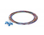 12 Colors LC/UPC fiber Pigtail cable G657A 12 Cores 12 Fibers Simplex 9/125 Single Mode Pigtail 0.9mm