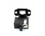 MTP/MPO Full Flange Black Fiber Optic Adapter
