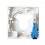 FF-FOS2B 2 Cores FTTH Fiber Socket (Max Capacity: 2 cores ), Wall Mounting, 86x86x24mm