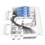 FF-FTB12A 12 Cores Optical Terminal Box (Max Capacity: 12 cores SC), Support Uncuting, Wall Mounting, Pole Mounting, 225x200x70mm