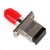 Hybrid adapter, SC & ST connecting port, simplex, rectangle shape, zirconia internal tube, metal material